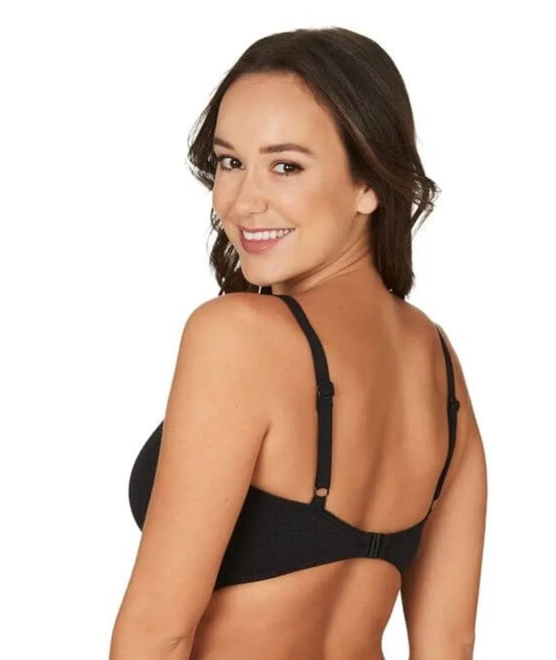 Nip Tuck Must Haves Louise Cross Front A-DD Cup Bikini Top - Black
