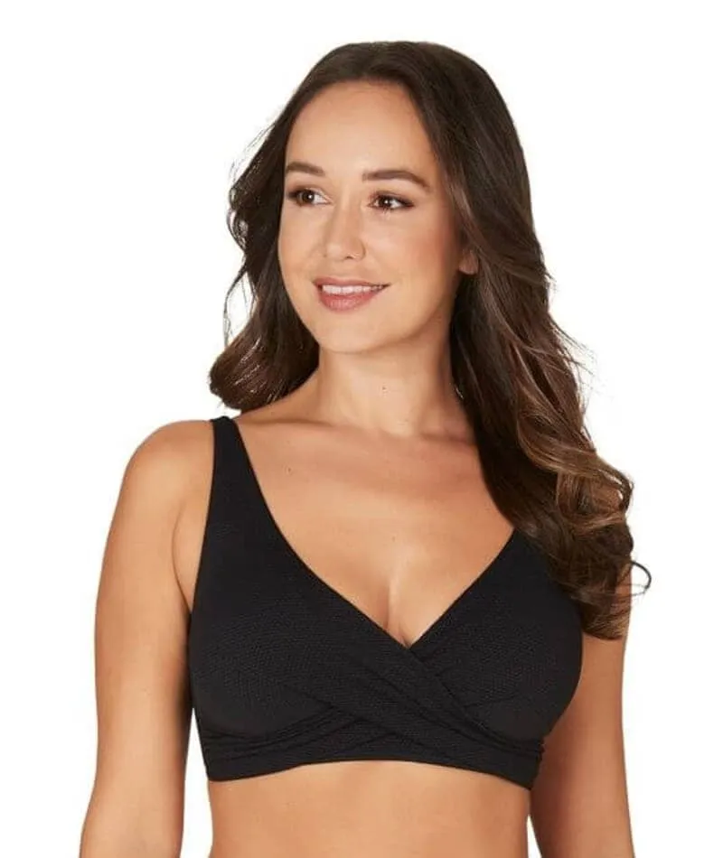 Nip Tuck Must Haves Louise Cross Front A-DD Cup Bikini Top - Black