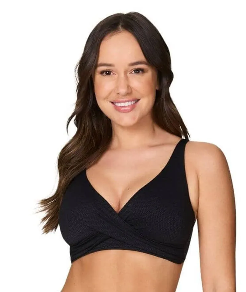 Nip Tuck Must Haves Louise Cross Front A-DD Cup Bikini Top - Black