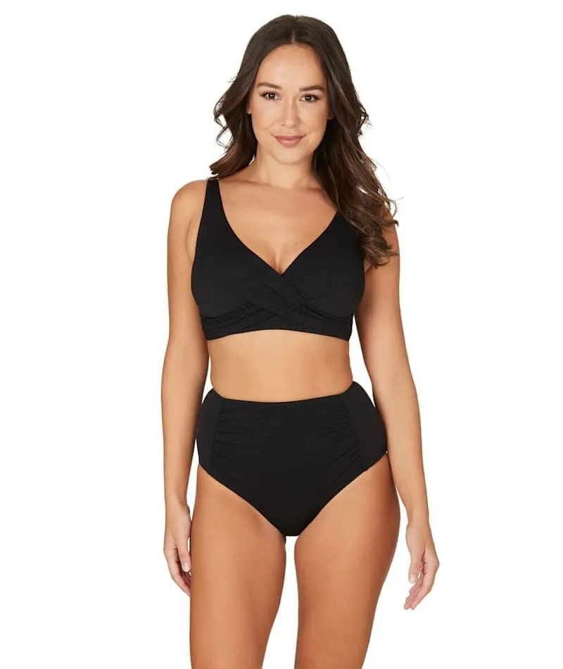 Nip Tuck Must Haves Louise Cross Front A-DD Cup Bikini Top - Black