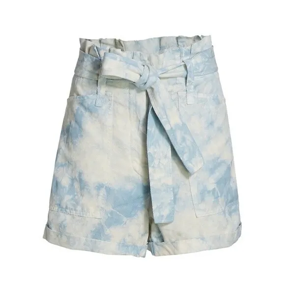 NWOT A.L.C. | Davidson Bleached Blue Marble Shorts 4
