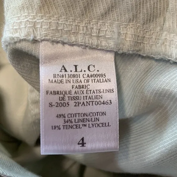 NWOT A.L.C. | Davidson Bleached Blue Marble Shorts 4