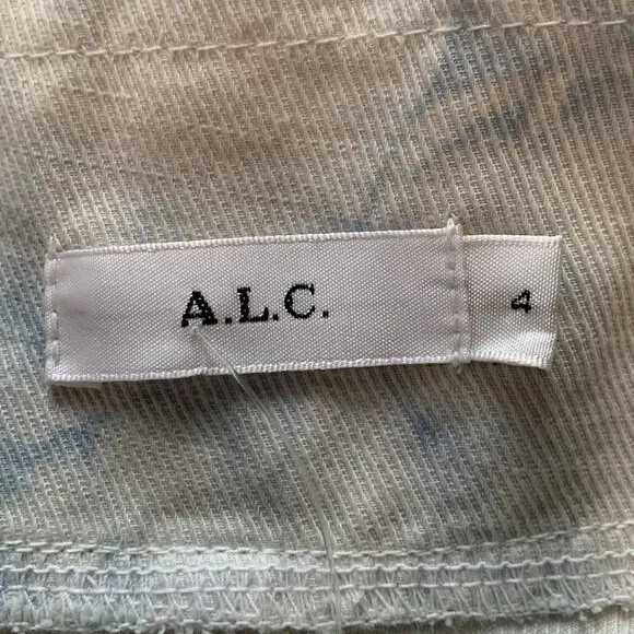 NWOT A.L.C. | Davidson Bleached Blue Marble Shorts 4