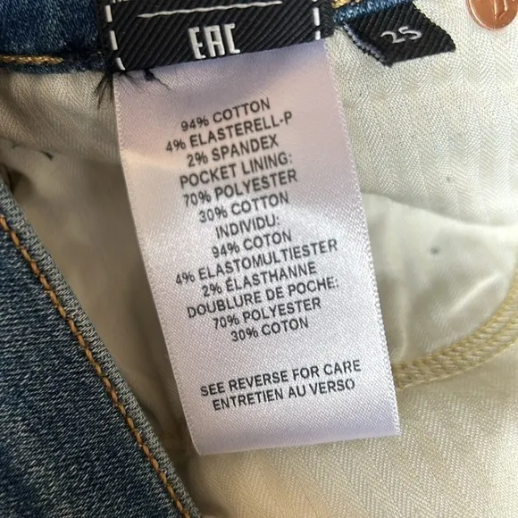NWT 7‎ For All Mankind high waist Denim Shorts 25