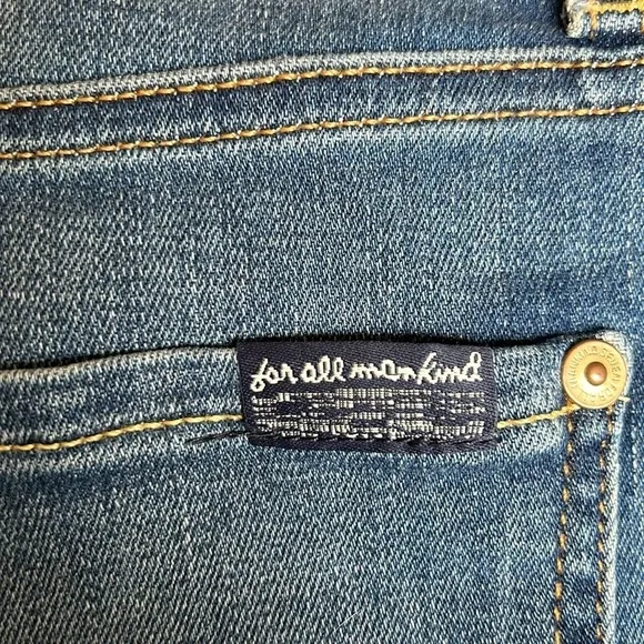 NWT 7‎ For All Mankind high waist Denim Shorts 25
