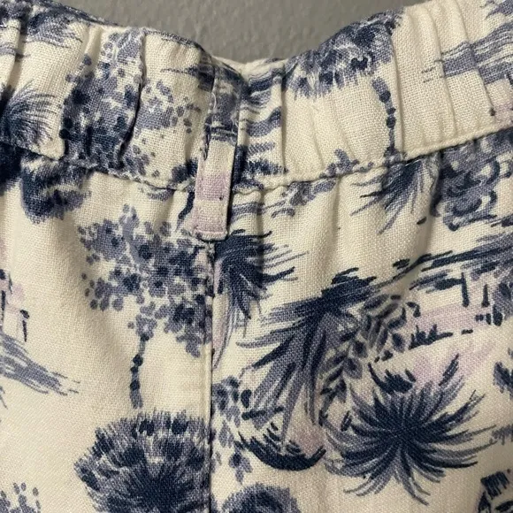 NWT Abercrombie &amp; Fitch Linen Blend Hawaiian Tiki Print Tailored Shorts. XLarge