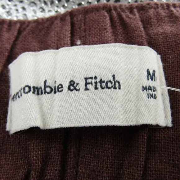NWT Abercrombie Linen Blend Flat Front Pull-On Short