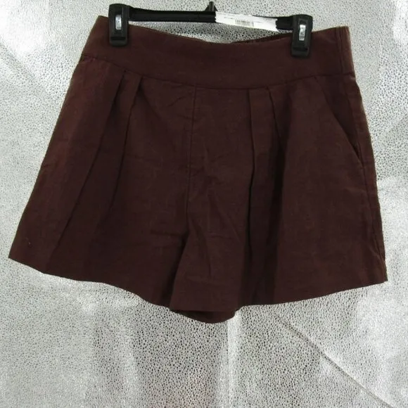 NWT Abercrombie Linen Blend Flat Front Pull-On Short