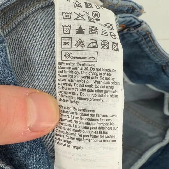 NWT ALLSAINTS Frankie Mid Indigo Belted Blue Denim Shorts Size 26