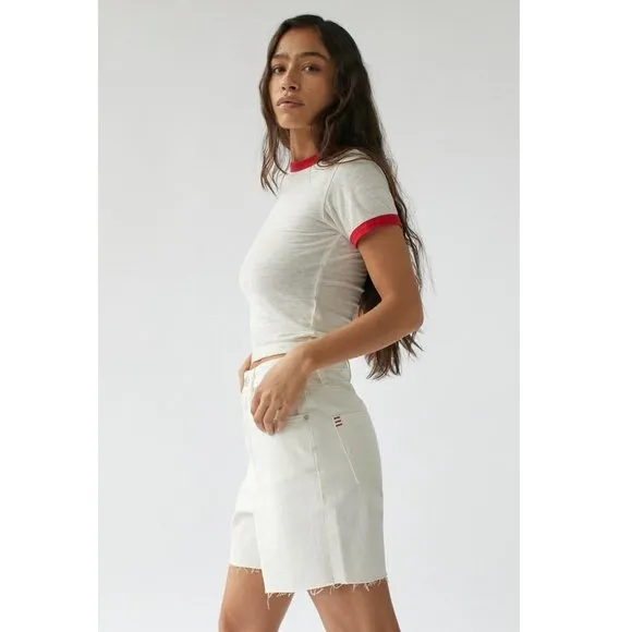NWT BDG ‘90s High Rise Long Inseam Raw Hem Denim Shorts