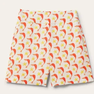 NWT Boden Georgina 100% linen shorts shrimpy firecracker summer 6 shrimp