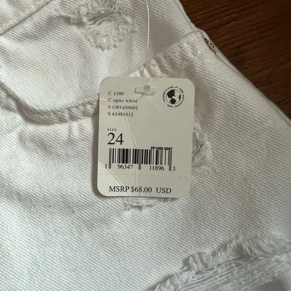 *NWT* Free People Women’s Maggie Denim Jean Shorts White Size 24