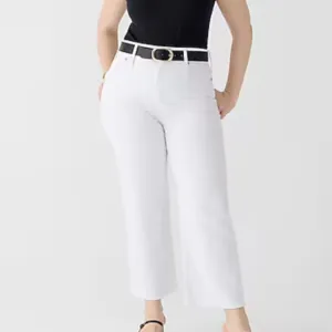 NWT J. Crew White Womans Tall Curvy slim wide-leg jean SZ 32 / 14 T
