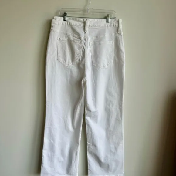 NWT J. Crew White Womans Tall Curvy slim wide-leg jean SZ 32 / 14 T