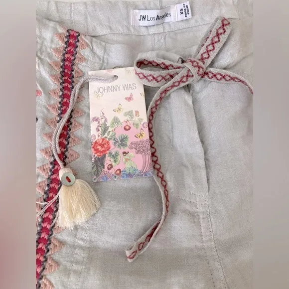 NWT JOHNNY WAS Sabriya Linen Shorts