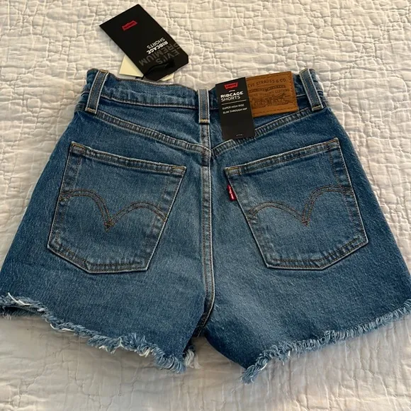 NWT Levi’s Premium Denim Ribcage Shorts