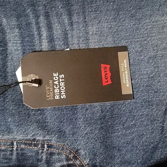 NWT Levi's Ribcage Frayed Denim Shorts in Noe Five