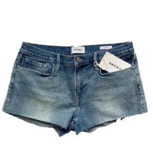NWT New Frame Kerwin Le Cutoff Raw Hem Medium Wash Luxury Denim Shorts 30