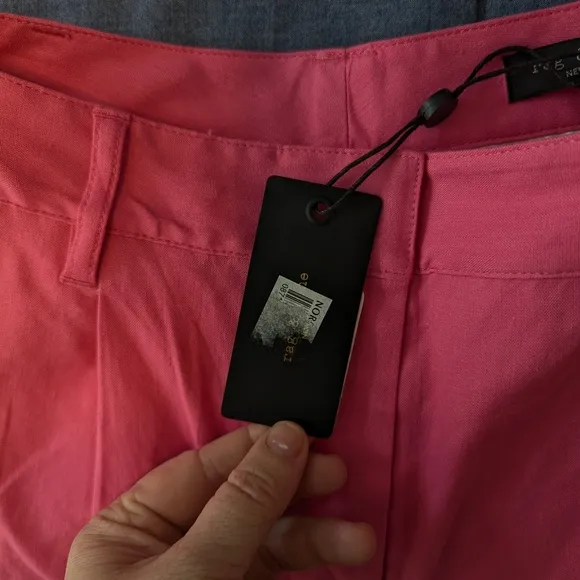 NWT Rag &amp; Bone Magenta Pink Ivy Linen Blend High Rise Shorts Size 4