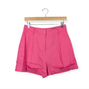 NWT Rag &amp; Bone Magenta Pink Ivy Linen Blend High Rise Shorts Size 4