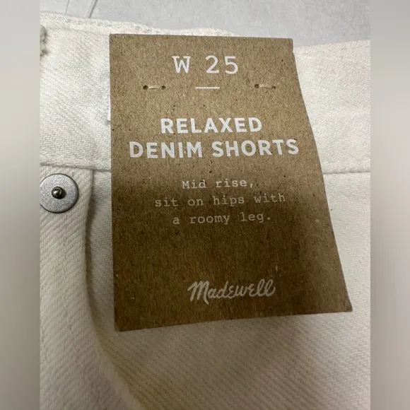 NWT;MADEWELL Relaxed Denim Shorts💕