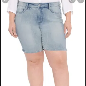 NYDJPlus Size Ella Side Slit Denim Jean Shorts