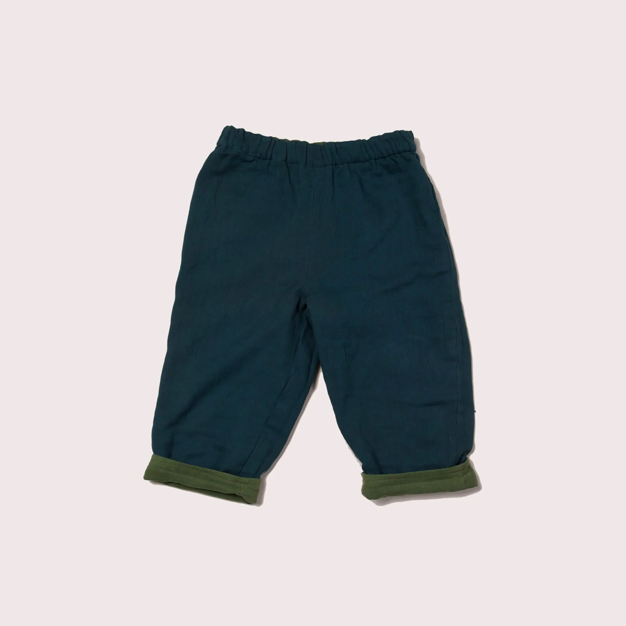 Olive Green & Storm Blue Day After Day Reversible Trousers