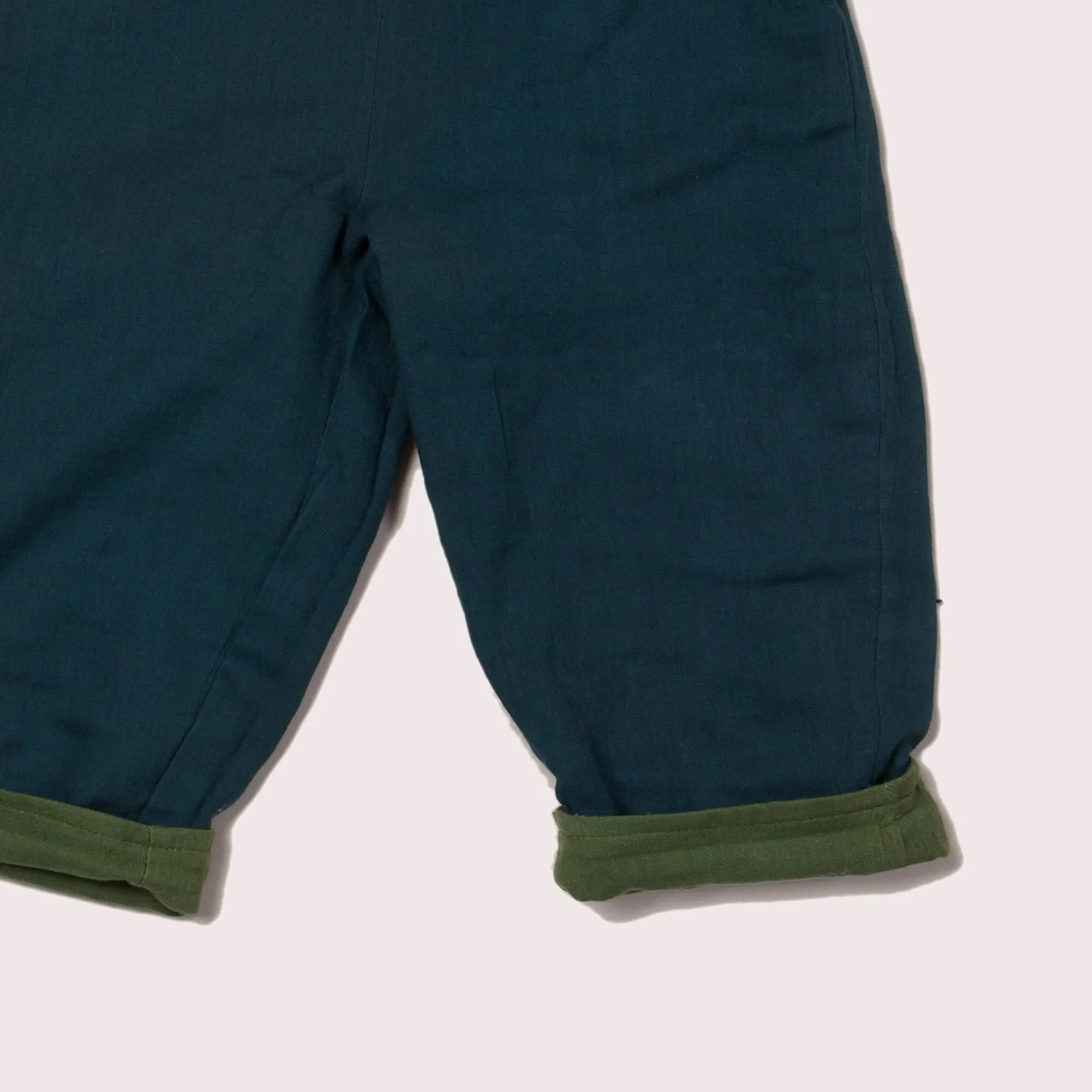 Olive Green & Storm Blue Day After Day Reversible Trousers
