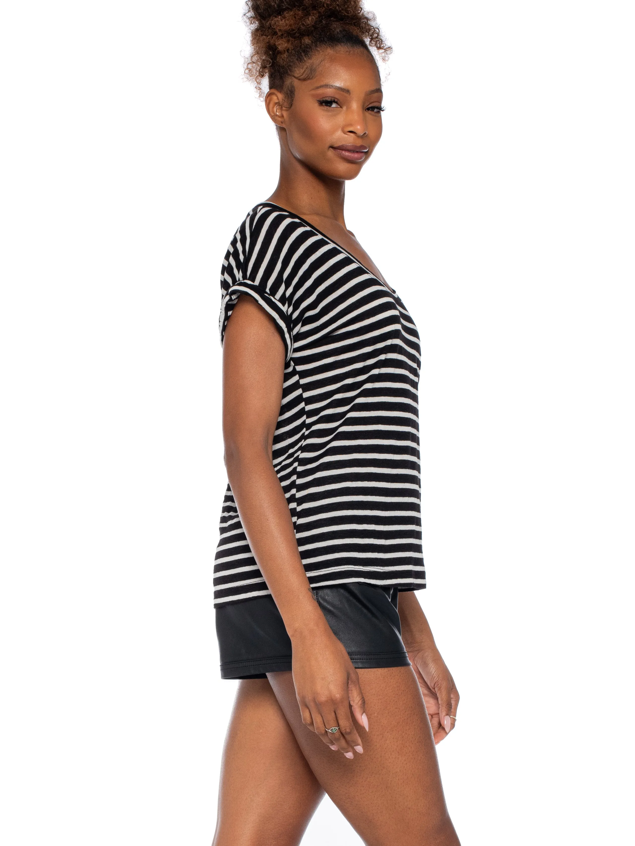 Open Neck Baby Dolman Roll Cuff