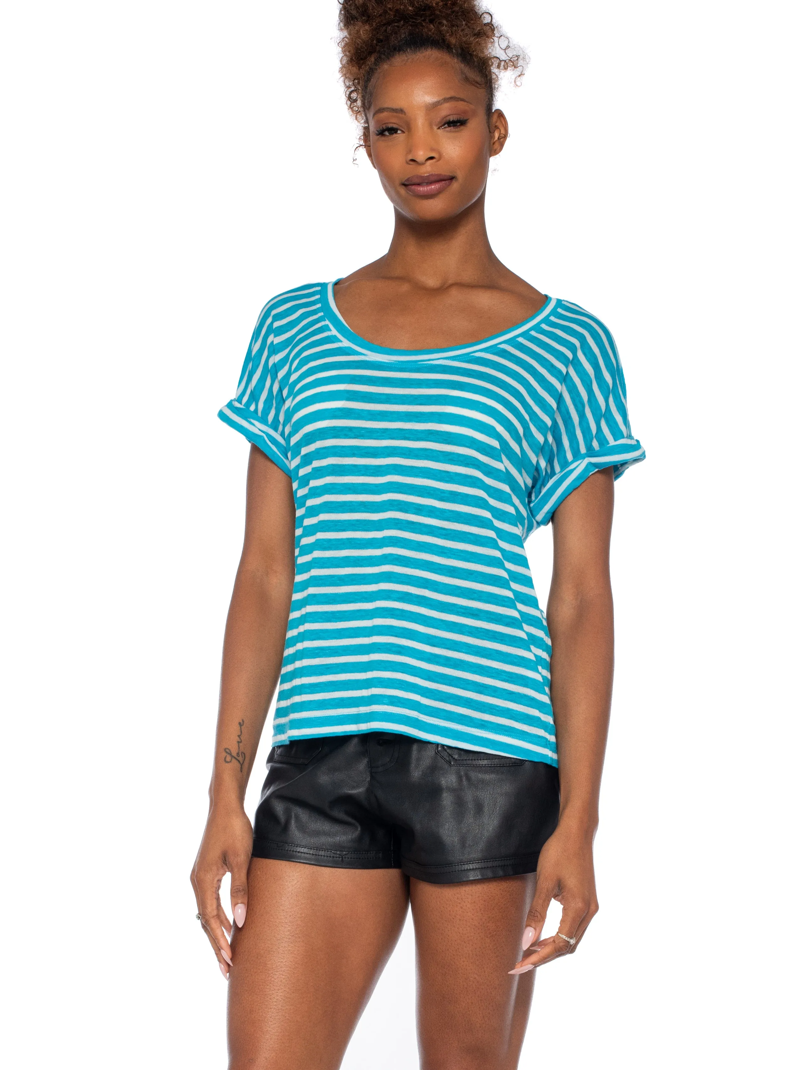 Open Neck Baby Dolman Roll Cuff