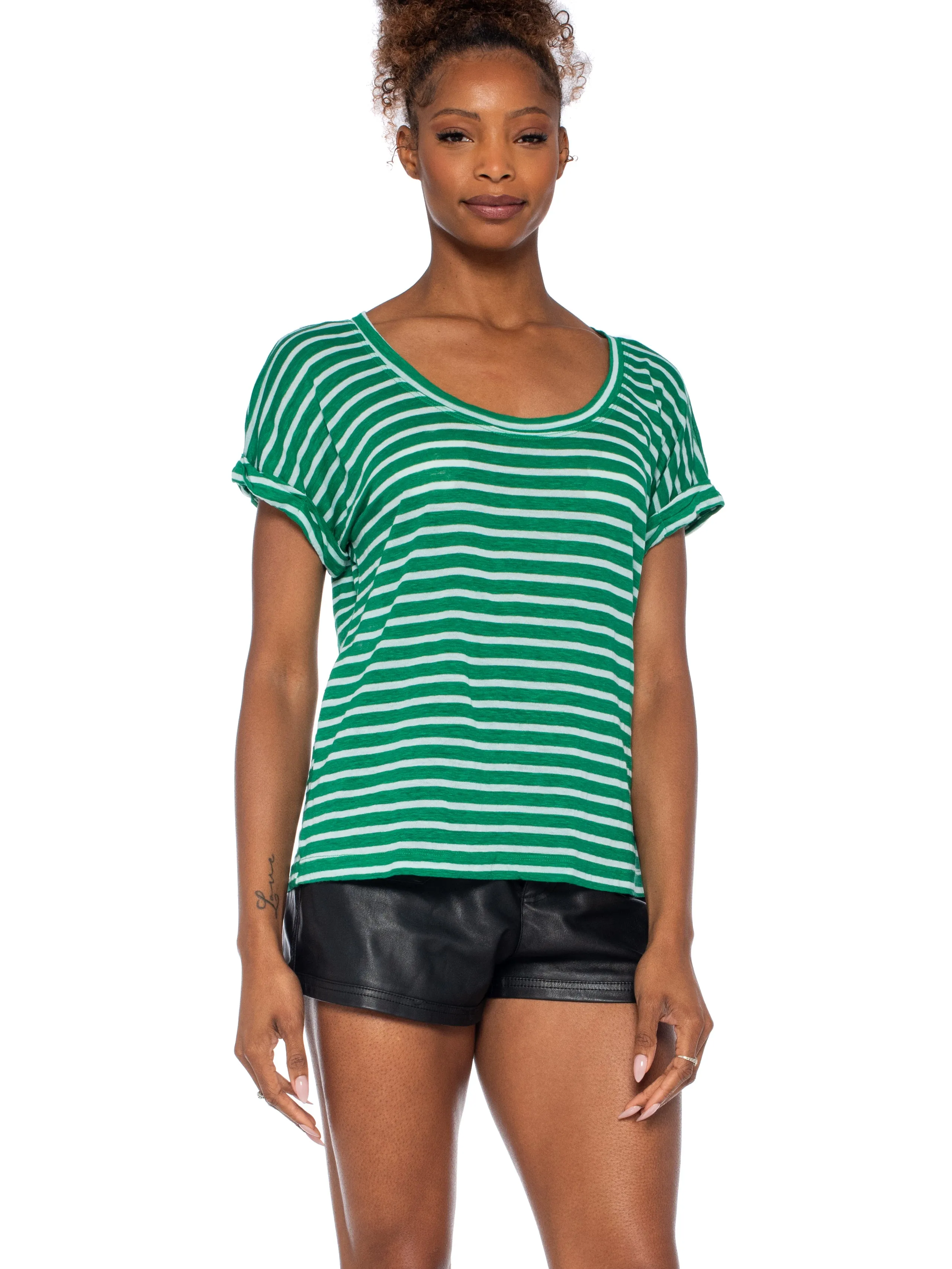 Open Neck Baby Dolman Roll Cuff