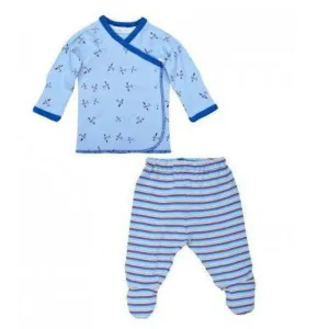 Organic Side Snap Top   Footed Pant Set, Planes