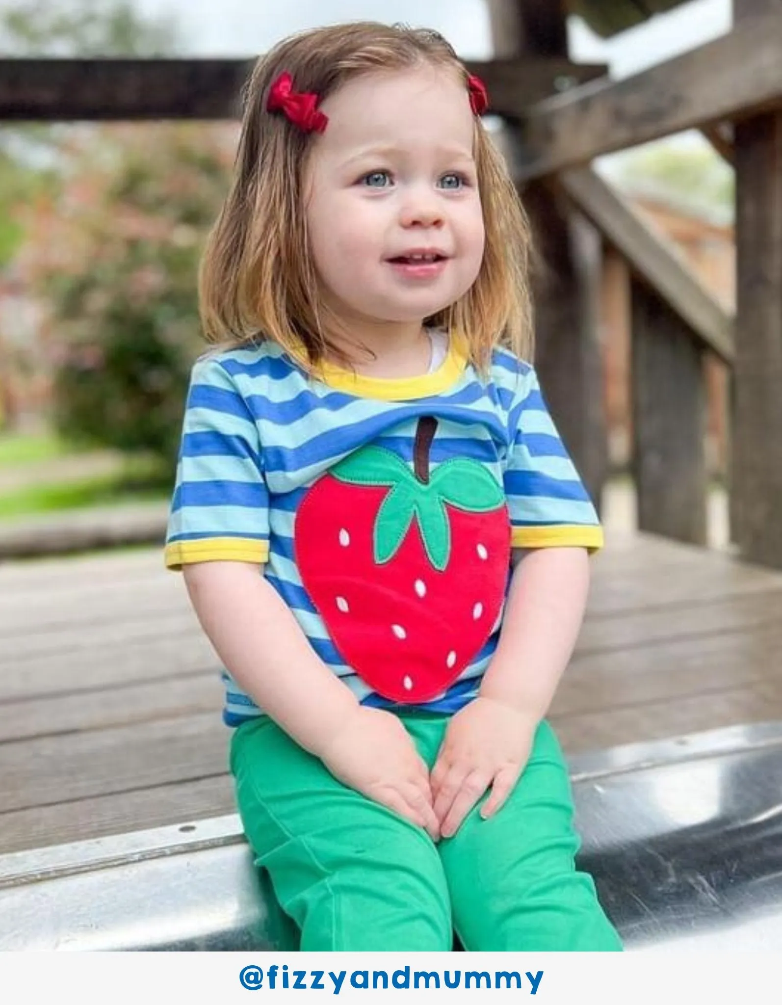 Organic Strawberry Applique T-Shirt