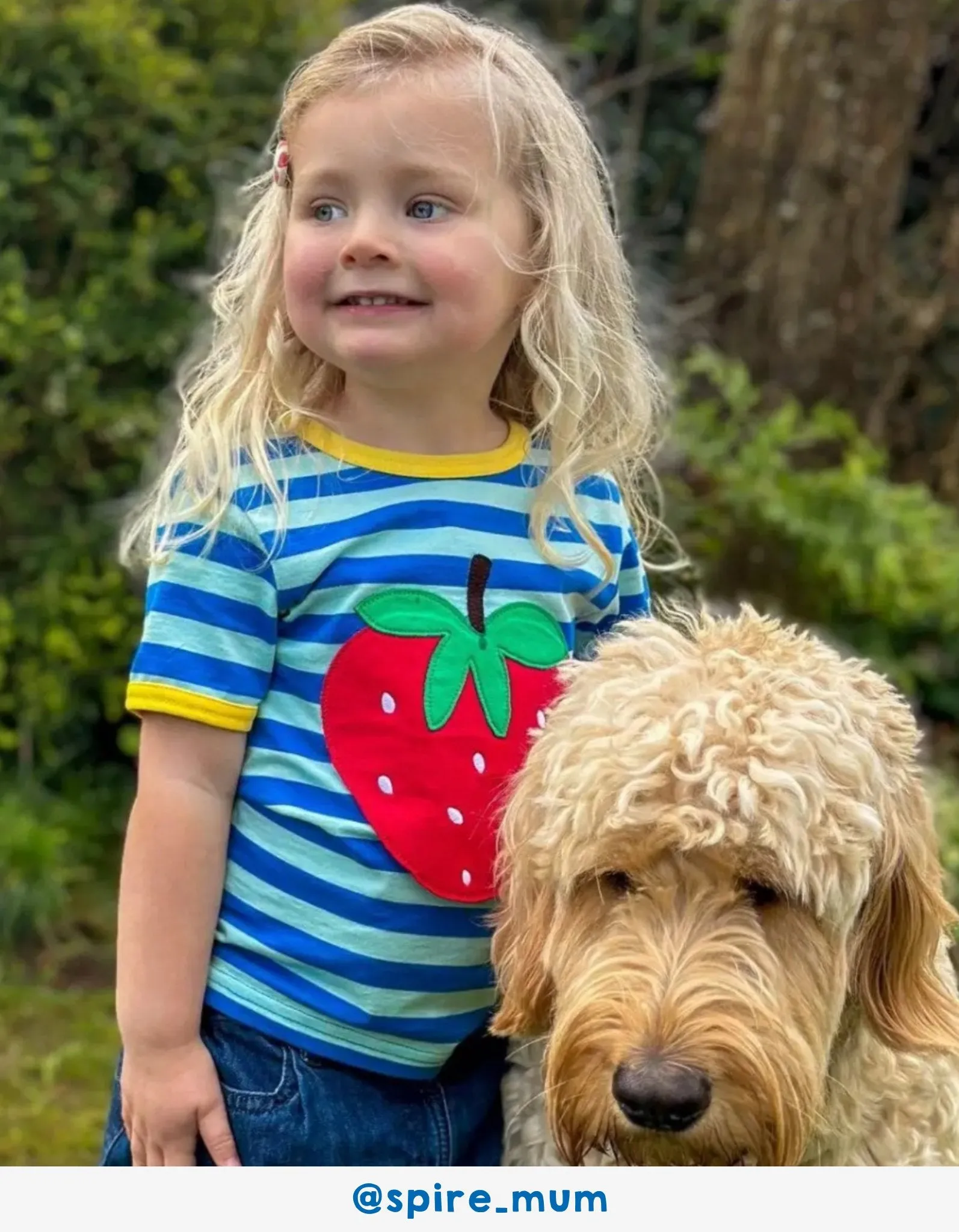 Organic Strawberry Applique T-Shirt