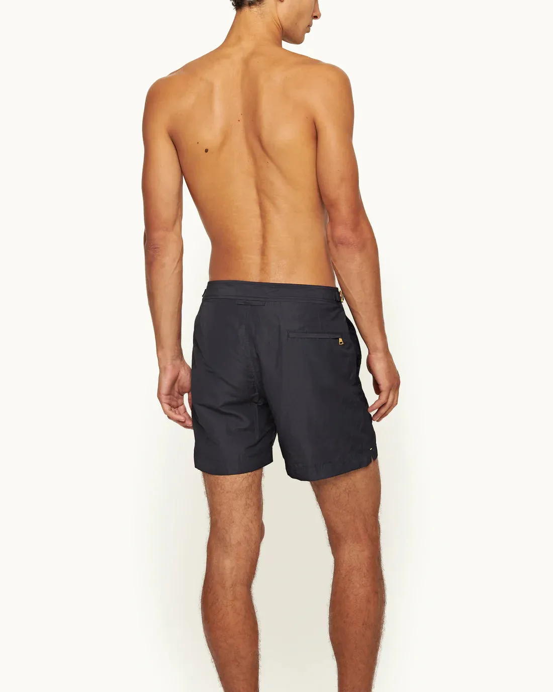 Orlebar Brown Bulldog Linen Swim Shorts - Night Iris/Stripe