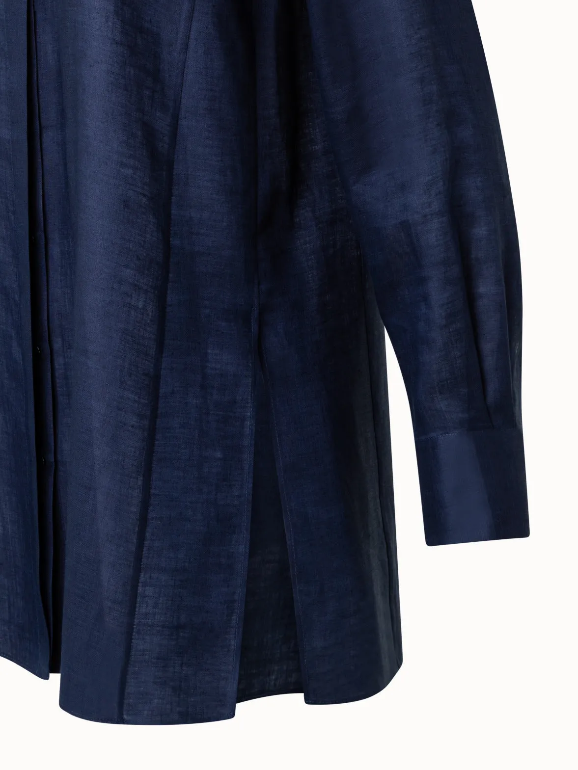 Oversized Linen Tunic Blouse