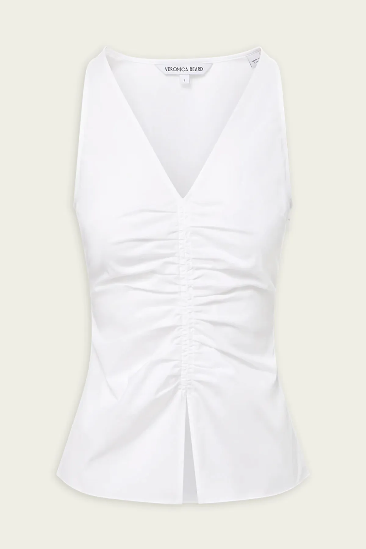 Oya Stretch-Cotton Tank Top in White