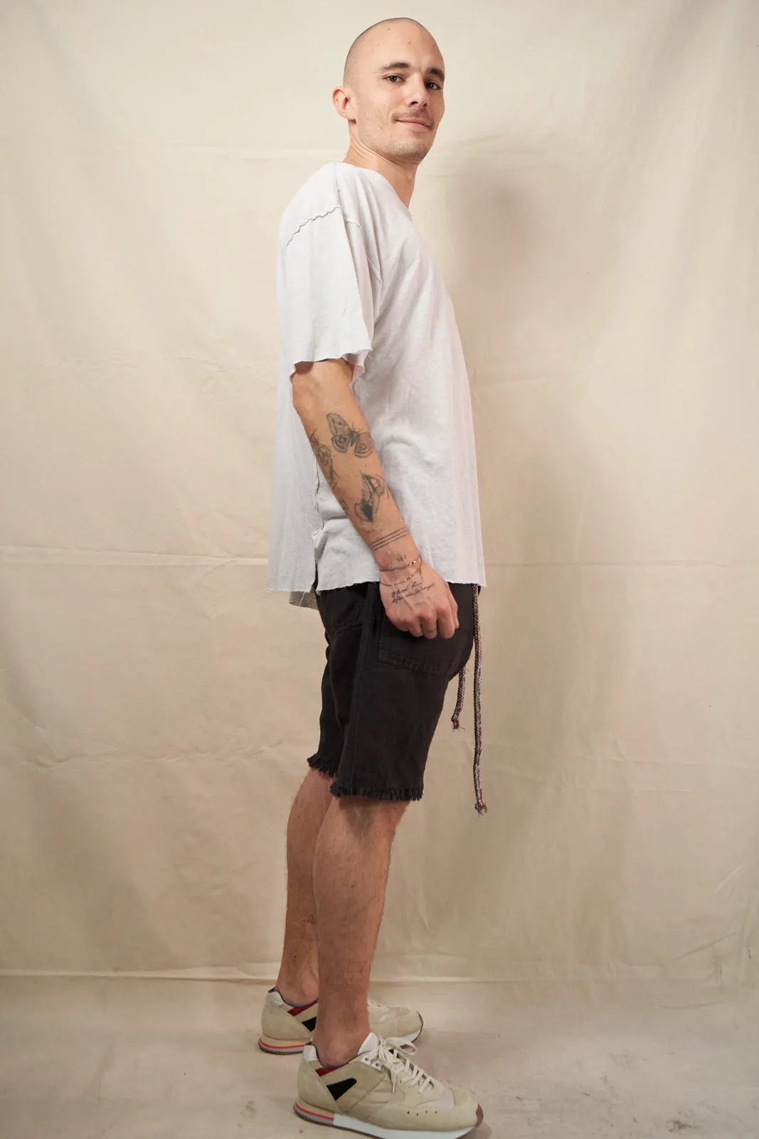 P59 Linen Cotton Shorts in Vintage Black
