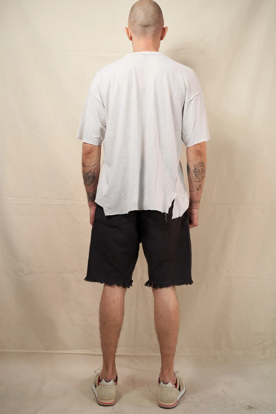 P59 Linen Cotton Shorts in Vintage Black