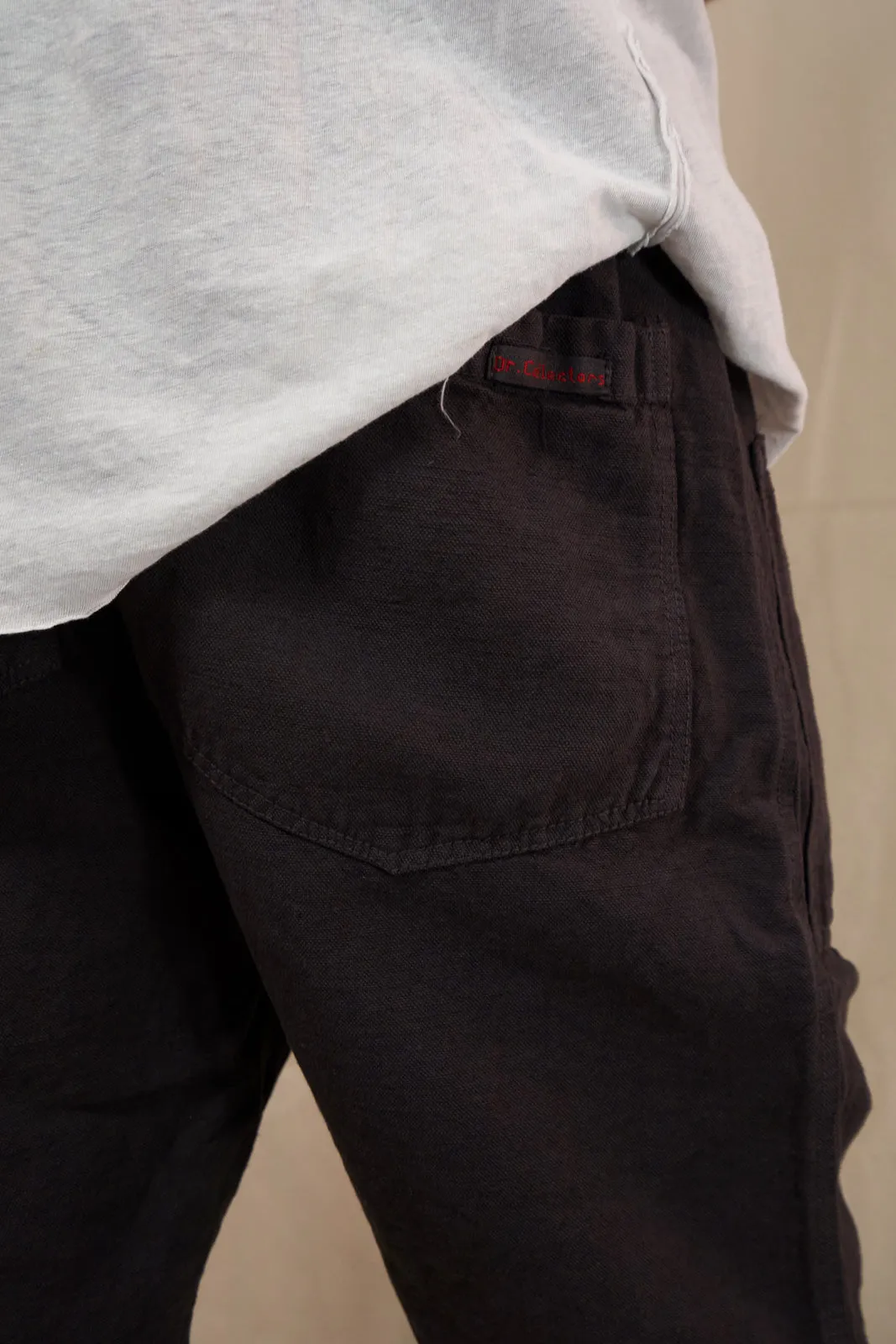 P59 Linen Cotton Shorts in Vintage Black