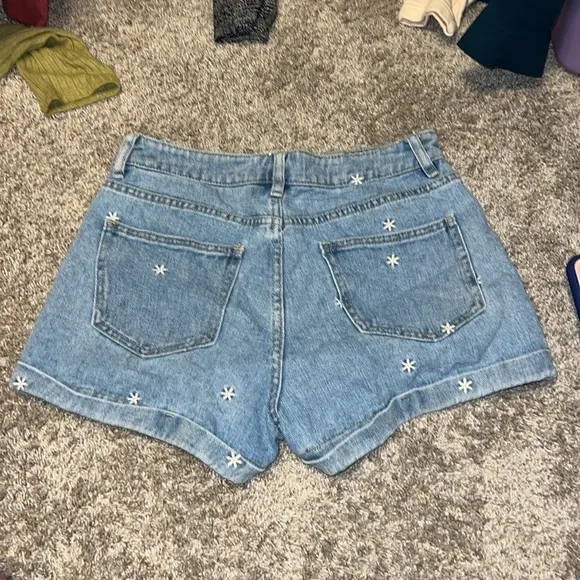 Pacsun Raining Daisy Denim Mom Shorts Size 27
