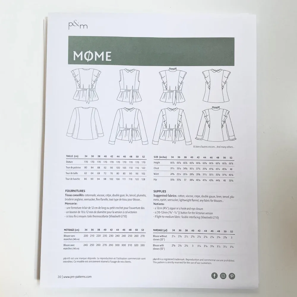P&M Patterns : Mome Blouse