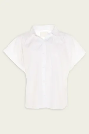 Penny Short Sleeve Blouse in Star White