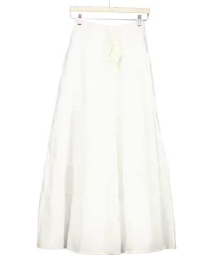 Peppermayo White Mariella Linen Maxi Skirt UK 6