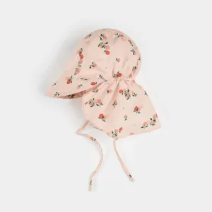 Petite Lem Baby Girl Oranges Print Flap Hat