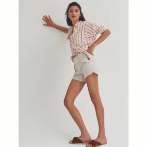Pilcro Ultra High-Rise Utility Denim Shorts | Size:27 | Color: Stone