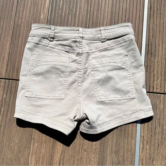 Pilcro Ultra High-Rise Utility Denim Shorts | Size:27 | Color: Stone
