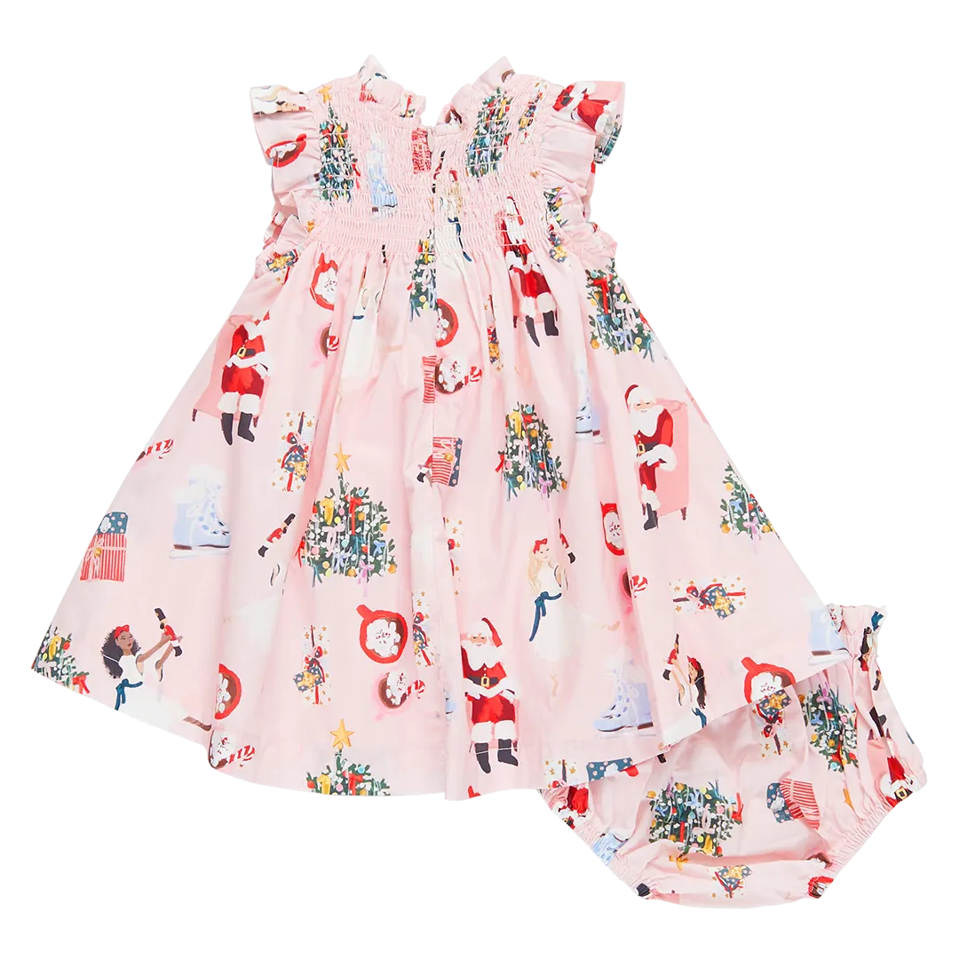 Pink Chicken Baby Girls Stevie Dress Set - Holiday Spirit