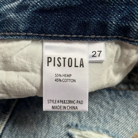 Pistola Maeve High Rise Cut Off Jean Shorts in Scenery Distressed size 27 NWT
