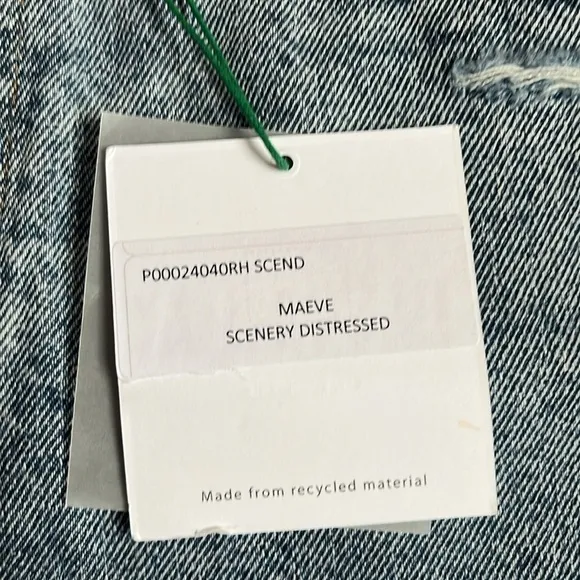 Pistola Maeve High Rise Cut Off Jean Shorts in Scenery Distressed size 27 NWT